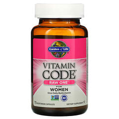 غاردن أوف لايف‏, Vitamin Code‏، Raw One‏، فيتامينات متعددة للسيدات مرة يوميًا، 75 كبسولة نباتية