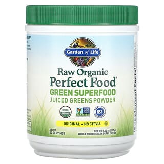 Garden of Life, Raw Organic Perfect Food, Superalimento verde, Original, 207 g (7,3 oz)