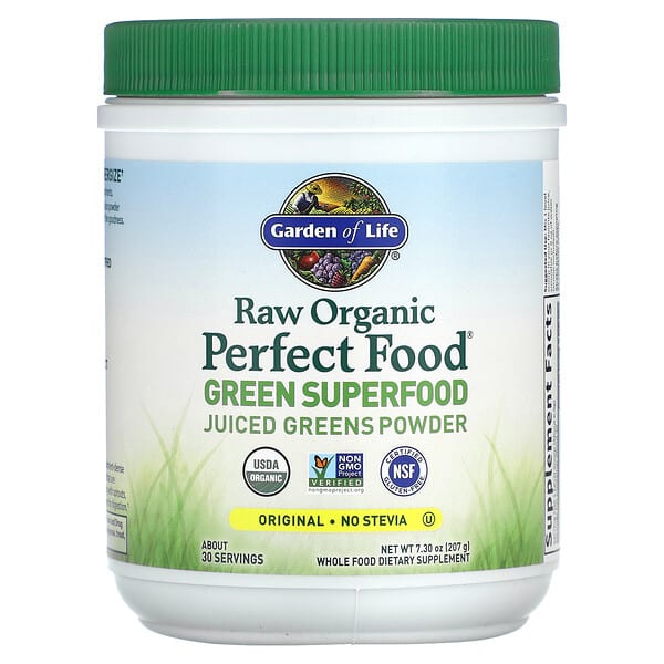 غاردن أوف لايف‏, RAW Organic Perfect Food، أغذية خضراء فائقة القيمة الغذائية، أصلية، 7.30 أونصة (207 جم)