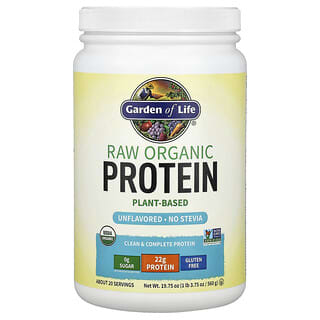 Garden of Life, RAW Organic Protein, Unflavored, 1 lb 3.75 oz (560 g)