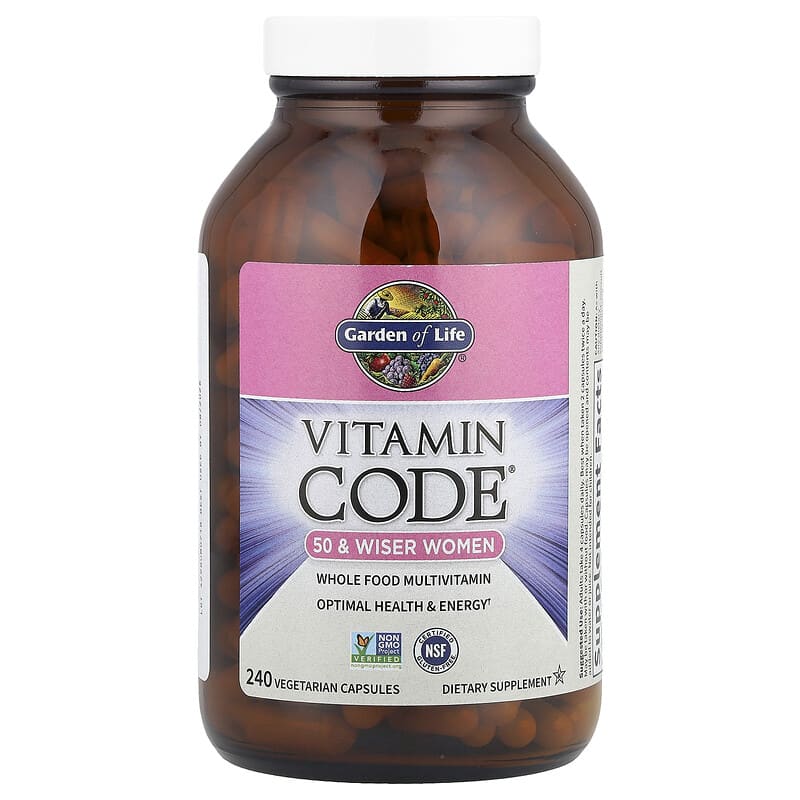 Vitamin Code®, Whole Food Multivitamin for Women, 50 +, 240 Vegetarian  Capsules