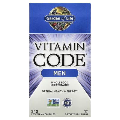 Garden of Life, Vitamin Code®, Whole Food Multivitamin For Men, 240 Vegetarian Capsules