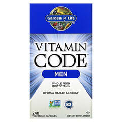 Garden of Life, Vitamin Code, Multivitamines aux aliments complets pour hommes, 240 capsules végétariennes