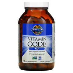 غاردن أوف لايف‏, Vitamin Code، فيتامينات متعددة من الأطعمة الكاملة للرجال، 240 كبسولة نباتية