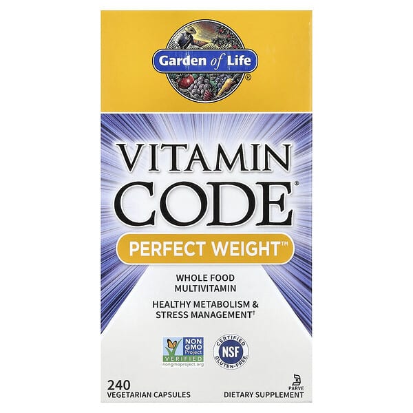 Garden of Life, Vitamin Code, Perfect Weight™, 베지 캡슐 240정