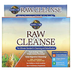 Garden of Life, RAW Cleanse, El estándar más alto en limpieza y desintoxicación, Programa de 3 partes, Kit de 3 pasos