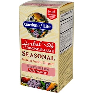 Garden of Life, Herbal Immune Balance Seasonal, 30 Veggie Caplets