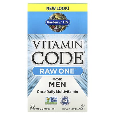 Garden of Life, Vitamin Code®, RAW One™, Once Daily Multivitamin for Men, 30 Vegetarian Capsules