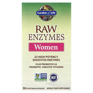 Garden of Life, RAW Enzymes, Women, 90 Vegetarian Capsules