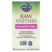RAW Enzymes, Women 50 & Wiser, 90 Vegetarian Capsules