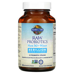 غاردن أوف لايف‏, RAW Probiotics، للرجال من عمر 50 عامًا فأكثر، 85 مليار مزرعة حية، 90 كبسولة نباتية