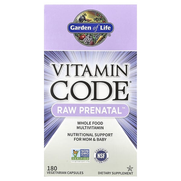 Garden of Life Vitamin Code®, RAW Prenatal™, 180 Vegetarian Capsules
