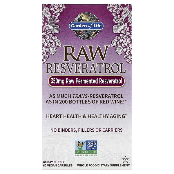 RAW Resveratrol, 60 Vegan Capsules