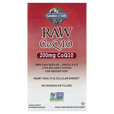Garden of Life, RAW CoQ10, 60 Vegan Capsules