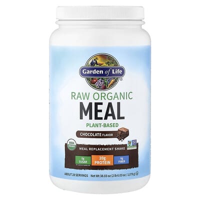 Garden of Life, Raw Organic Meal Replacement Shake, Chocolate Flavor, 38.03 oz (1,078 g)