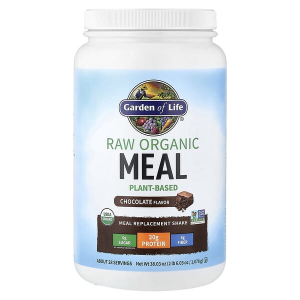 Garden of Life RAW Organic Meal Replacement Shake, Chocolate, 38.03 oz (1,078 g)