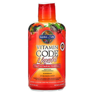 Garden of Life, Vitamin Code Liquid, Formule multivitaminée, Punch aux fruits, 900 ml