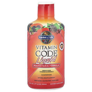 غاردن أوف لايف‏, Vitamin Code Liquid ، تركيبة متعددة الفيتامينات ، كوكتيل فواكه ، 30 أونصة سائلة (900 مل)