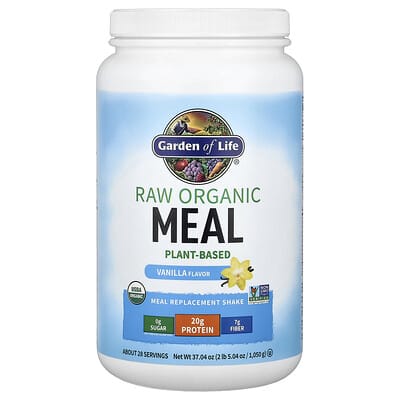 Garden of Life, Raw Organic Meal Replacement Shake, Vanilla, 2 lbs 5.04 oz (1,050 g)