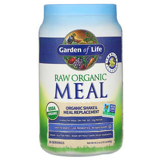 Garden of Life, Alimento orgánico crudo de RAW, Batido y reemplazo de las comidas, Vainilla, 969 g (2 lb 2 oz)