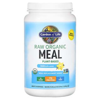 Garden of Life, RAW Organic Meal, Meal Replacement Shake, Vanilla, 37.04 oz (1,050 g)