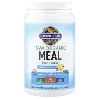 Garden of Life, RAW, Repas biologique, Substitut de repas et boisson, Vanille, 969 g