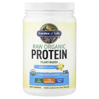 Garden of Life, RAW Organic Protein, Vanilla, 1 lb 7.28 oz (660 g)