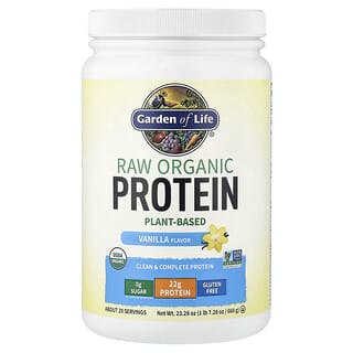 Garden of Life, необработанный органический протеин, со вкусом ванили, 660 г (1 фунт и 7,28 унции)