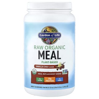 Garden of Life, Shake organic RAW pentru înlocuirea mesei, chai cu vanilie, 1.064 g