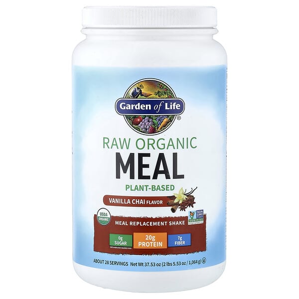 Garden of Life RAW Organic Meal Replacement Shake, Vanilla Chai, 2 lbs 5.53 oz (1,064 g)
