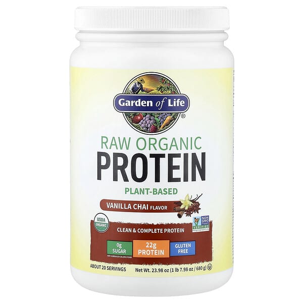 RAW Organic Protein, Vanilla Chai, 1 lb 7.98 oz (680 g)