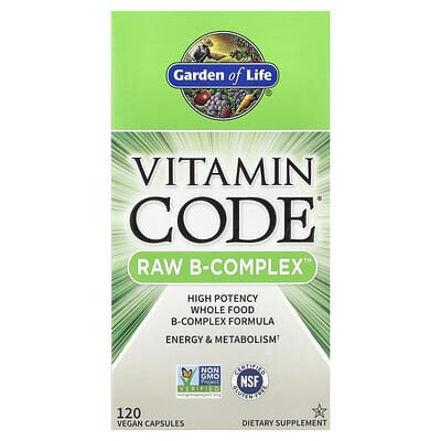 Garden of Life, Vitamin Code, RAW B-Complex, 120 Vegan Capsules Garden of Life, Vitamin Code, RAW B-Complex, 120 Vegan Capsules