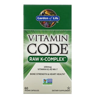 Garden of Life, Vitamin Code, RAW K-Complex, 60 Cápsulas Veganas