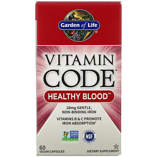 Garden of Life, Vitamin Code, Healthy Blood, 60 Cápsulas Veganas