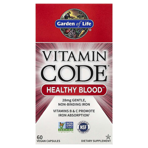 Garden of Life, Vitamin Code®，血液健康品™，60 粒全素食膠囊