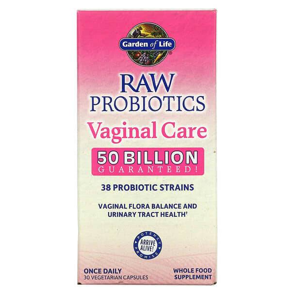 Garden of Life, RAW Probiotics, Vaginal Care, 50 Billion, 30 Vegetarian Capsules