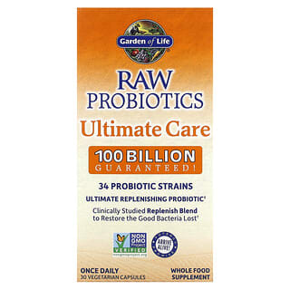 غاردن أوف لايف‏, RAW Probiotics، الرعاية الفائقة، 30 كبسولة نباتية