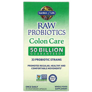 Garden of Life, RAW Probiotics（未加工プロバイオティクス）、Colon Care、ベジカプセル30粒