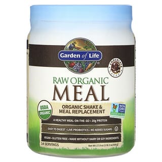 Garden of Life, RAW Organic Meal, Shake et substitut de repas, Chocolat et cacao, 509 g