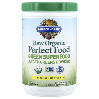 Garden of Life, Raw Organic Perfect Food, Green Superfood, Juiced Green Powder, Original, 14.6 oz (414 g)