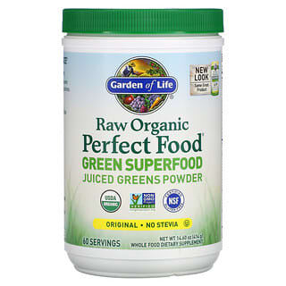 Garden of Life, RAW Organic Perfect Food, Superalimento verde, Zumo de vegetales de hoja verde en polvo, Original, 414 g (14,6 oz)