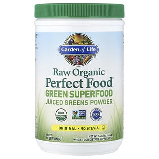 غاردن أوف لايف‏, Raw Organic Perfect Food، أغذية خضراء فائقة القيمة الغذائية، مسحوق الخضروات المعصورة، أصلي، 14.6 أونصة (414 جم)
