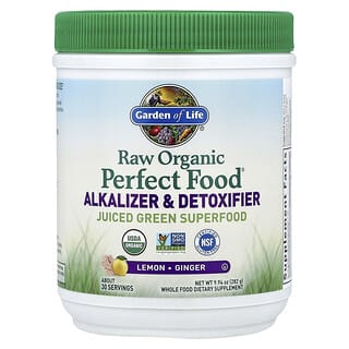 Garden of Life, RAW Organic, Perfect Food®, Suplemento alcalinizante y desintoxicante, Limón y jengibre, 282 g (9,94 oz)