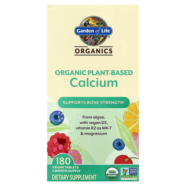 Garden of Life, Organics, Organic Plant-Based Calcium, 180 Vegan Tablets — product photo 1