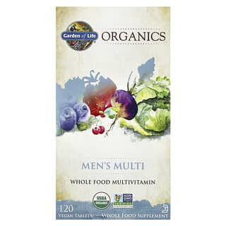Garden of Life, MyKind Organics, Multivitamínico para Homens, 120 Comprimidos Veganos