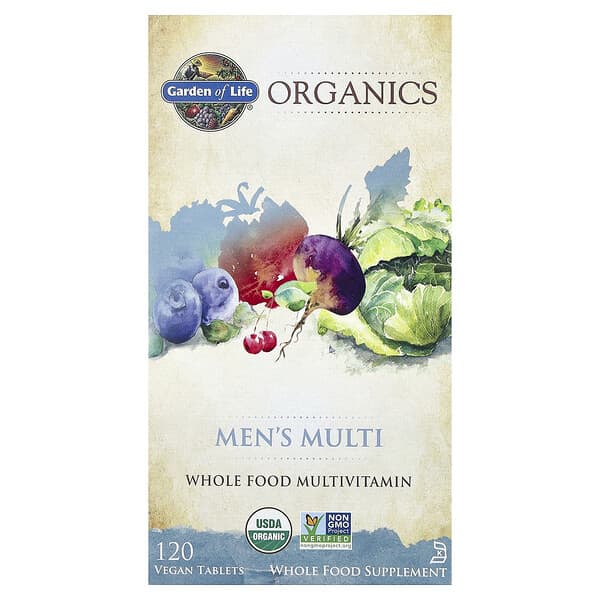 Garden of Life Organics, Men's Multi, 120 Vegan Tablets