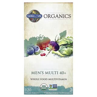 Garden of Life, Organics, Men's Multi 40+, 120 Vegan Tablets