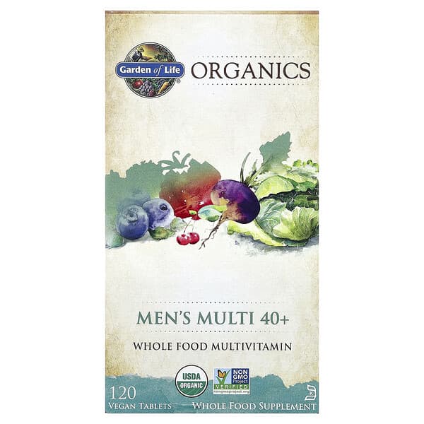 Organics, Men's Multi 40+, 120 Vegan Tablets