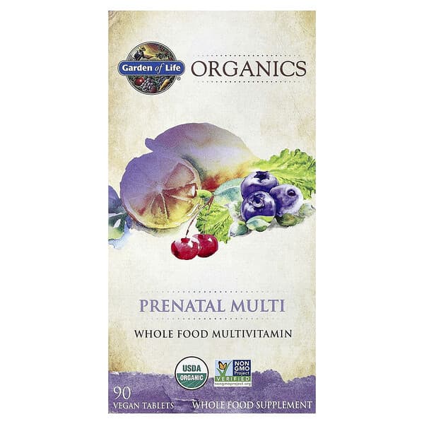 Garden of Life Organics, Prenatal Multi, 90 Vegan Tablets