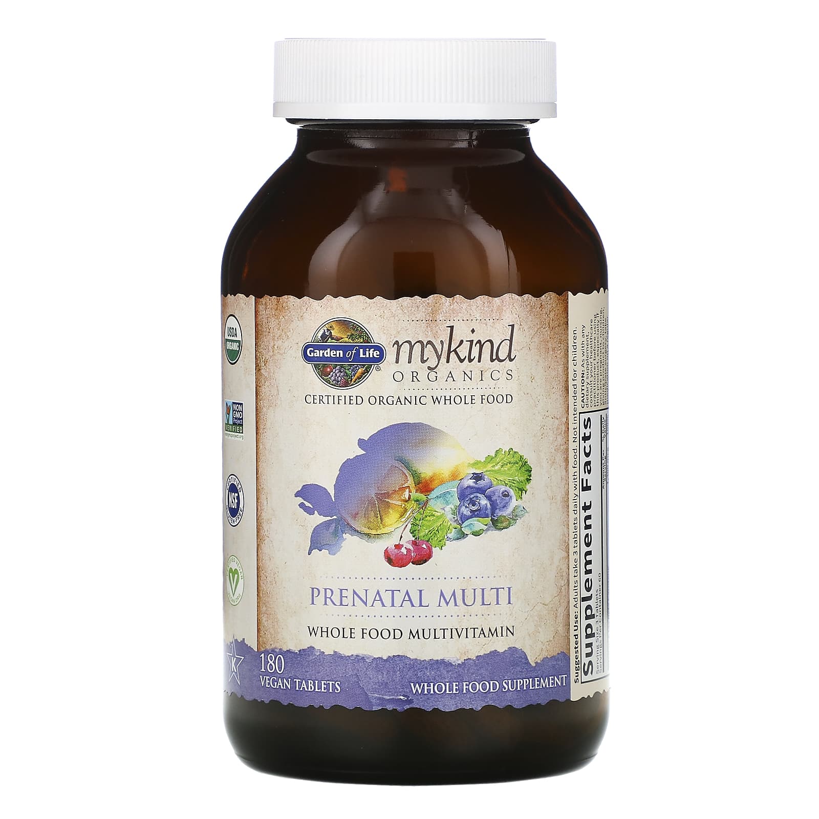 Garden of Life, MyKind Organics, Prenatal Multi, 180 Vegan Tablets